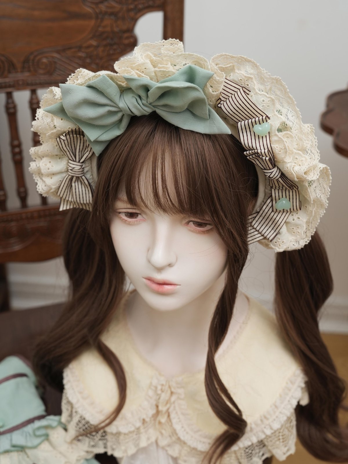 セット売り Dreamy Creamワンピース カチューシャ 星箱Works》シャンティクリーム・パティスリー クリーミーカチューシャ