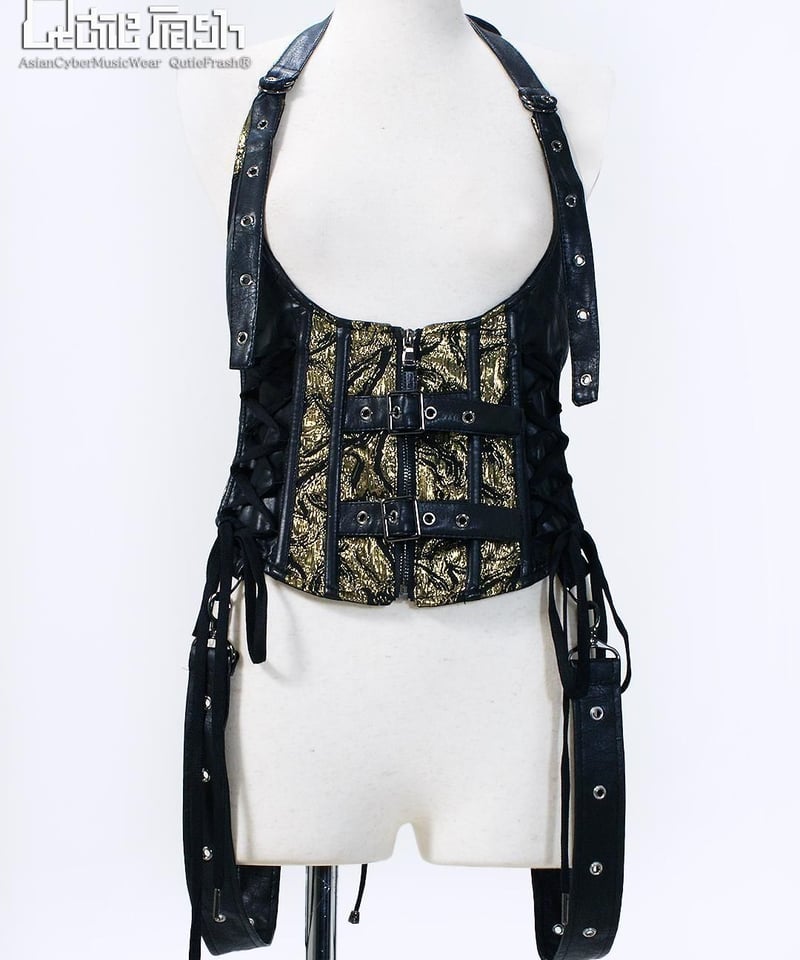 【美品】QutieFrash コルセットベスト Qutiefrash》ホルターコルセットベスト 9888-CT | TyCHEMaria &