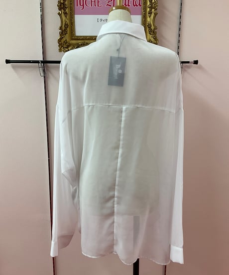 《Deorart》[ 透け感シアー ][２WAY] オーバーサイズ シャツ　DRT2882
