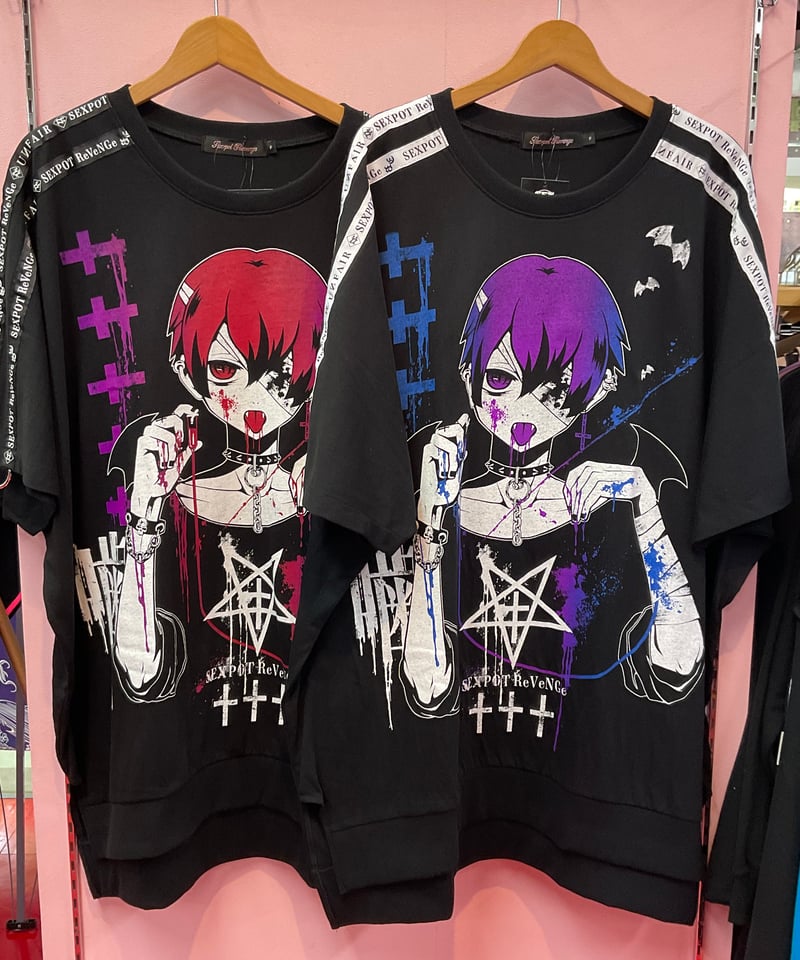 SEX POT ReVeNGe》ヴァンパイア彼氏 LOGO LINE DOLMAN ビッグ SEX POT ReVeNGe》ヴァンパイア彼氏 LOGO LINE DOLMAN ビッグ