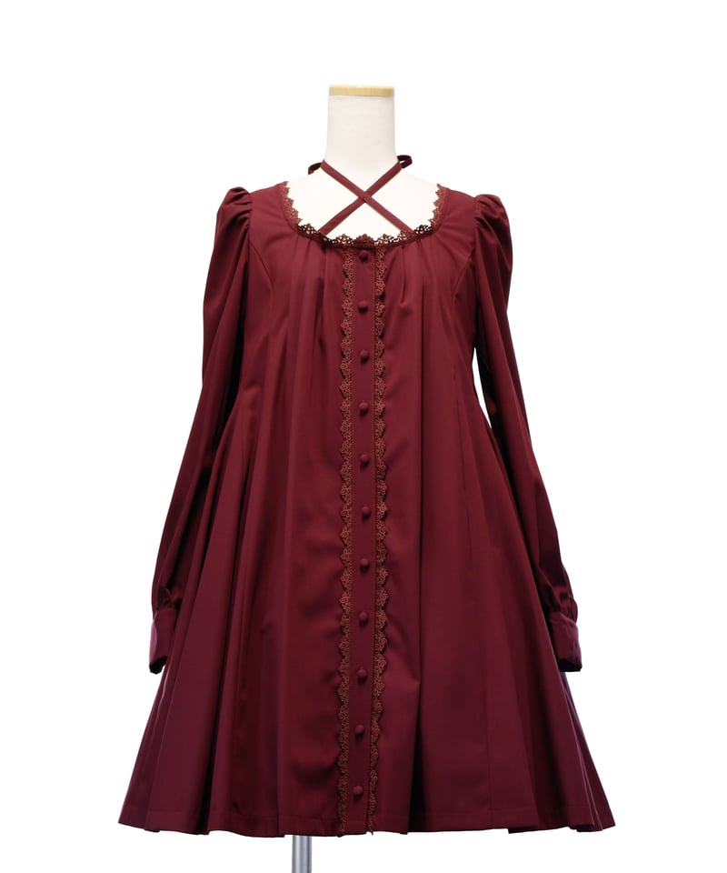 sheglit クロスリボンフレアワンピース　アトリエボズ　ブラック sheglit クロスリボンフレアワンピース アトリエボズ ブラック 試着