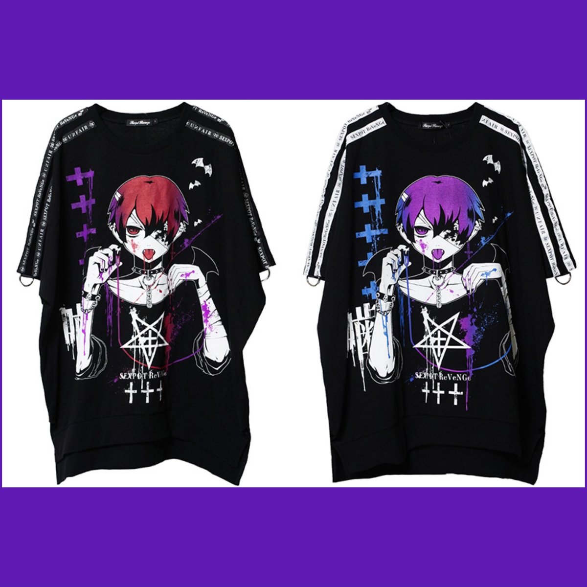 SEX POT ReVeNGe》ヴァンパイア彼氏 LOGO LINE DOLMAN ビッグ SEX POT ReVeNGe》ヴァンパイア彼氏 LOGO LINE DOLMAN ビッグ