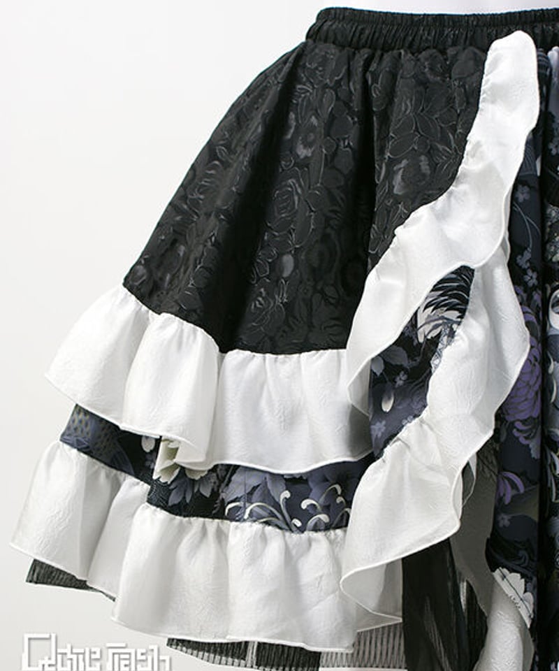 Qutiefrash》和柄アシメパニエSK 9638-SK | TyCHEMaria & Qutiefrash》和柄アシメパニエSK 9638-SK | TyCHEMaria &
