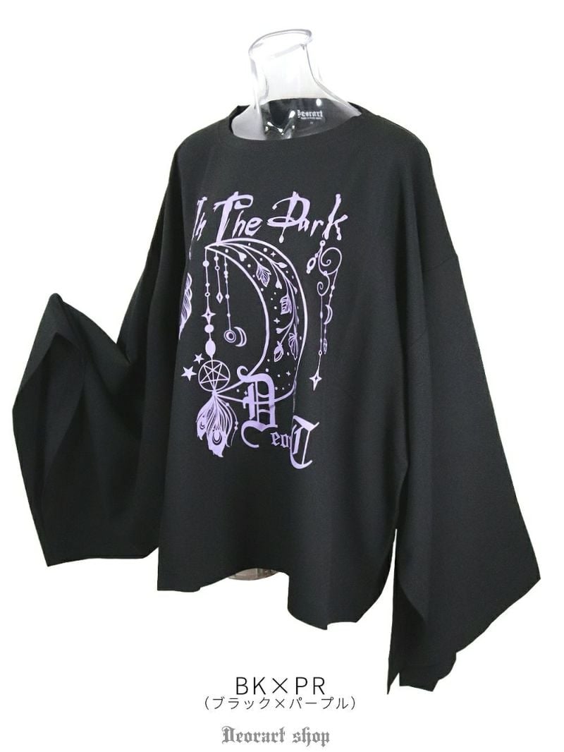 Deorart》DRT2797 オーバーサイズ・ワイド袖 プリントカットソー [ moon