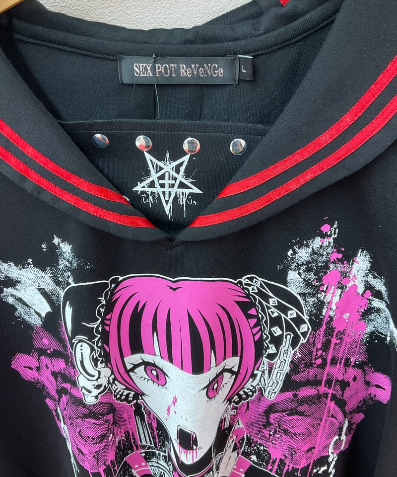 SEXPOTReVeNGe》復讐NOISE BLACK PUNKISH セーラー カットソー