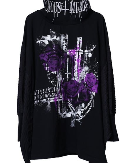 《SEXPOT ReVeNGe》LABYRINTH HIGH NECK WASHER BIG ポンチョ カットソー　SA681268