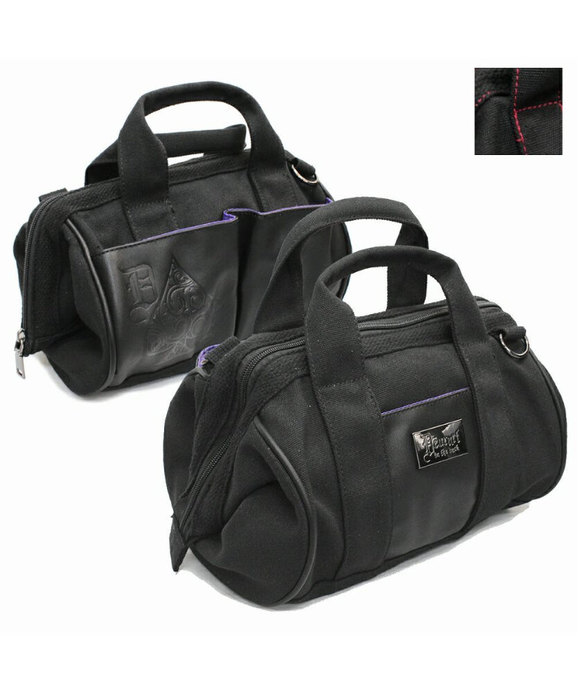 [APPAREL]/ディオラート/Spadeエンブレム ロールボストン ツールバッグ ブラック×ブラック (F) ゴスロリ・パンク/Deorart Deorart》Spadeエンブレム ロールボストン ツールバッグ [ スペード