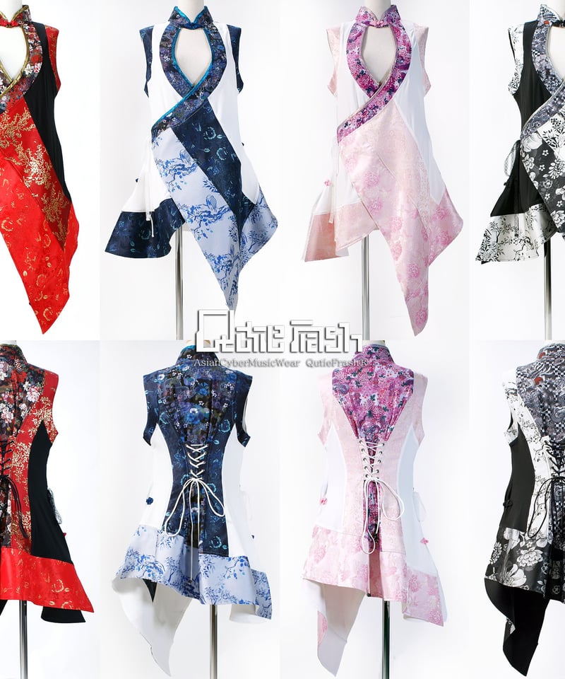 Qutiefrash》胸開きチャイナチュニック 9891-OP | TyCHEMaria &