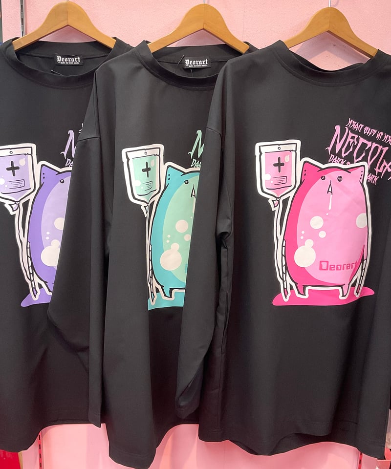 deorart プリント・ビッグ ロンT ピンク