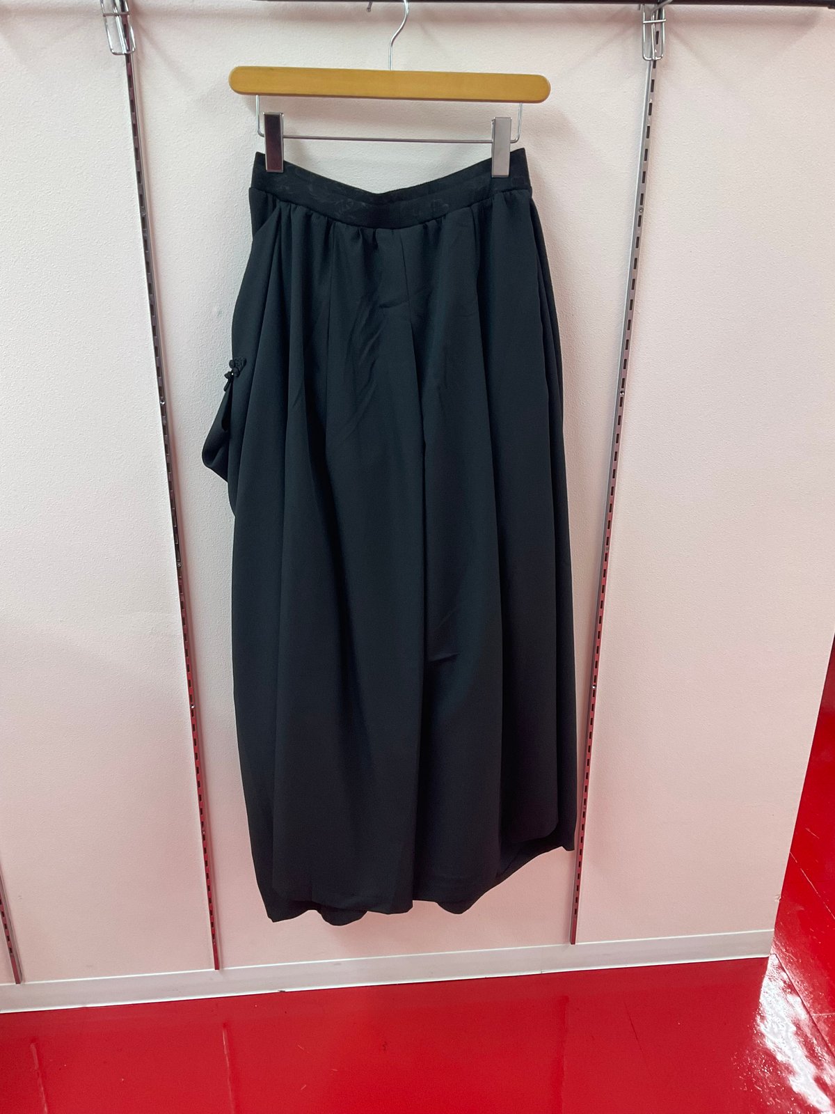 キューティーフラッシュ　ワイドバギーパンツ 4size 】フリンジラインハイウエストワイドバギーデニムパンツ