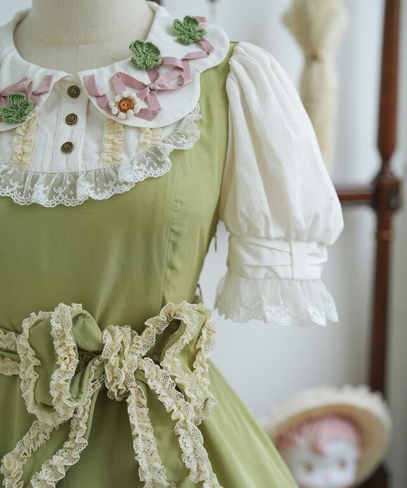 星箱Works》四つ葉のクローバーワンピース＜グリーン＞ P24101132NM  