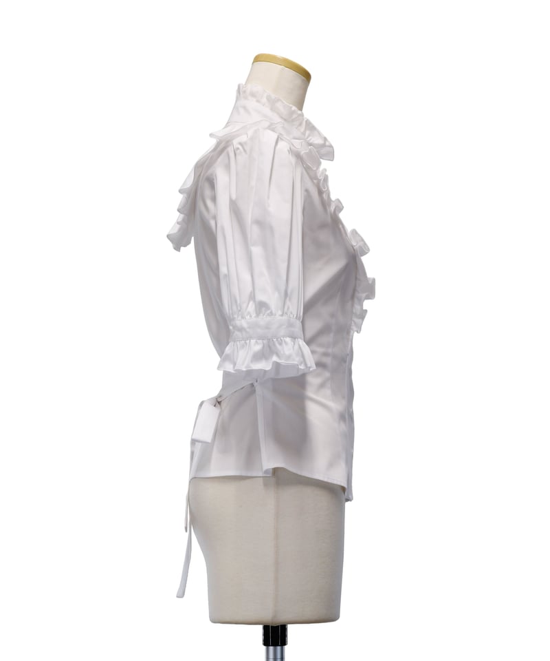 Sheglit シェグリット 半袖 Victorianパフブラウス 