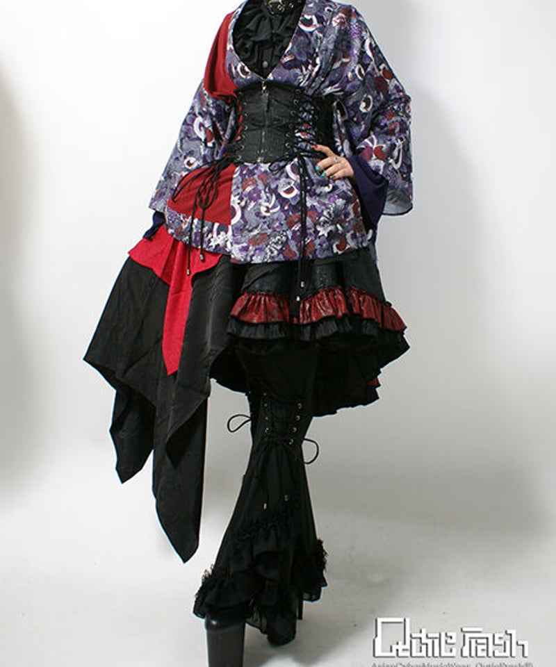 QutieFrash キューティーフラッシュ 蜘蛛メッシュレッグパンツ レッド QutieFrash キューティーフラッシュ 蜘蛛メッシュレッグパンツ