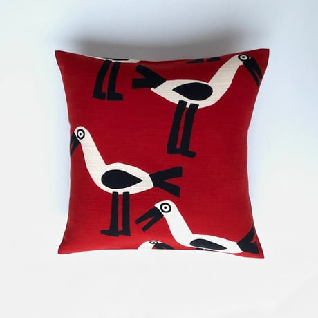 アキ様柚木沙弥郎スクリーンプリント小巾布仲良しコウノトリ