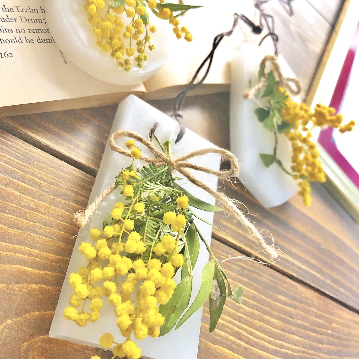 アロマワックスサシェ❁⃘*.゜ミモザ2個セット☆ ぶつけれ 