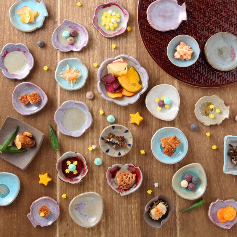 華山萬右衛門 小皿 有田焼 和皿 豆皿 小付 渓山窯 有田焼 豆皿 染付草