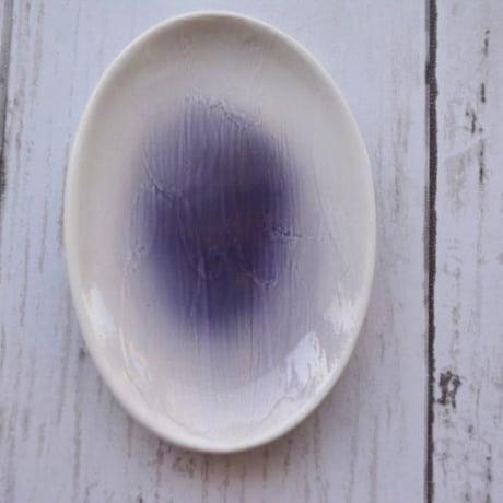 楕円小皿（紫）【梶貞製陶所】