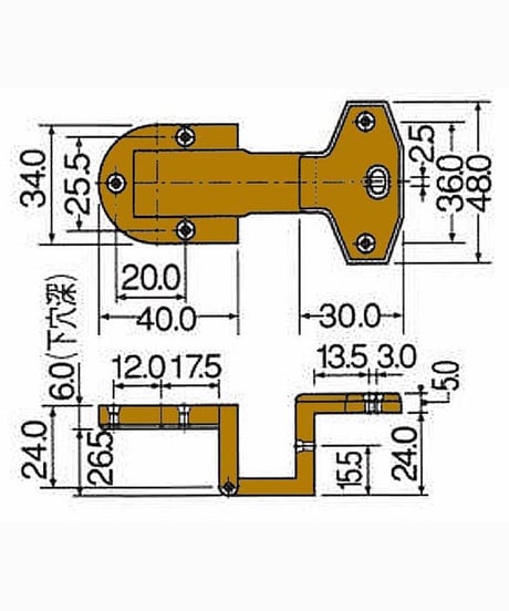 お試し家具扉丁番金具24-24
