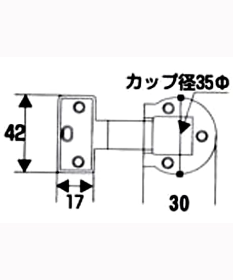 送料全国一律200円!  家具扉丁番金具24-15