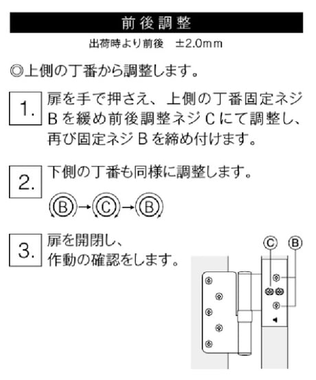 室内ドア丁番 DH-6「右扉用」「左扉用」