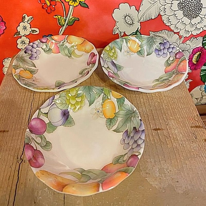 メラミン食器30個セット メラミン食器フルーツ柄3枚セット | PORTA CARINA SALON