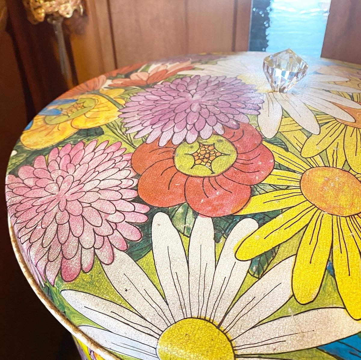 花柄のかわいいゴミ箱 | PORTA CARINA SALON