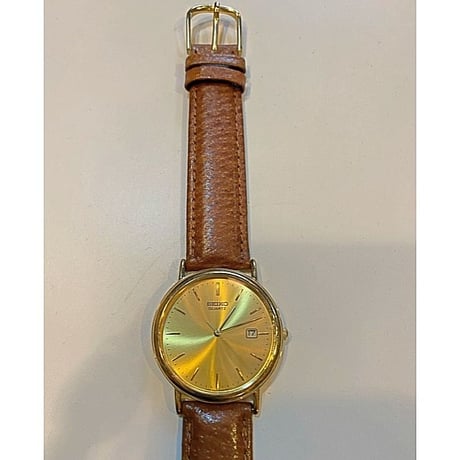 SEIKO金色茶ベルト時計