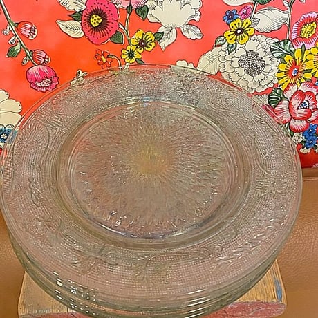 ガラスの平皿5つセット