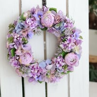 華やかな色合い❤︎アーティフィシャルフラワーリース 23cm 華やかな色合い❤︎アーティフィシャルフラワーリース 23cm 造花