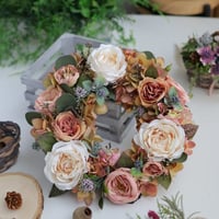 あじさい色のハーフリース アーティフィシャルフラワー 直径23