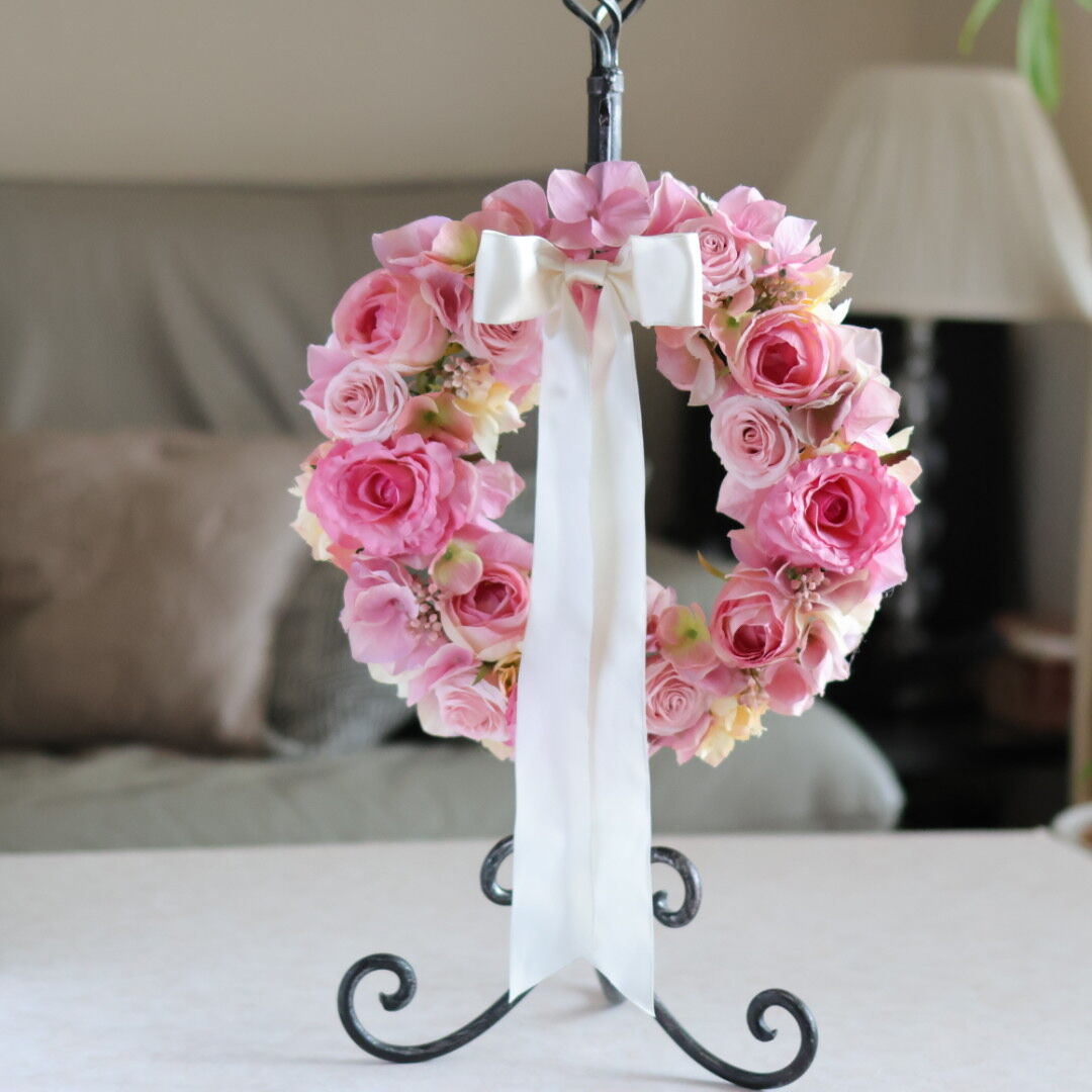 みぃ　アーティフィシャルフラワー　スプリングリース 30cm アーティフィシャルフラワー リース 30センチ リース Fleur de E