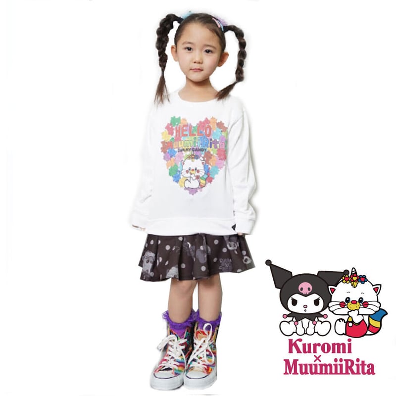745101-1 いろいろ総柄スカート (120cm~150cm) クロ | MuumiiR