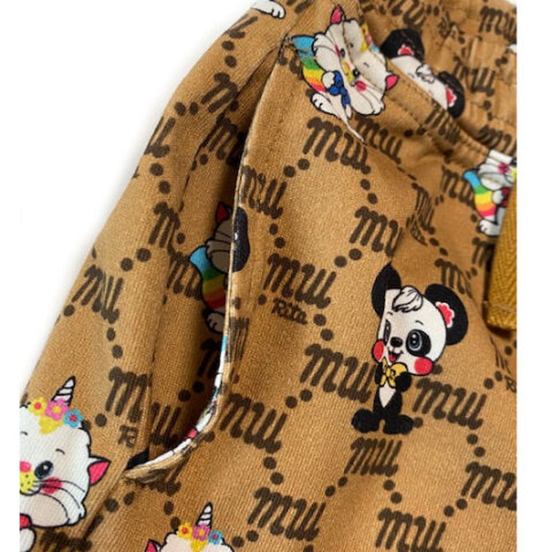 712531-1 いろいろ総柄ショートパンツ (110cm) チャ | MuumiiRita