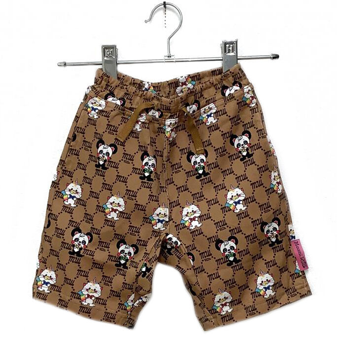712531-1 いろいろ総柄ショートパンツ (110cm) チャ | MuumiiRita