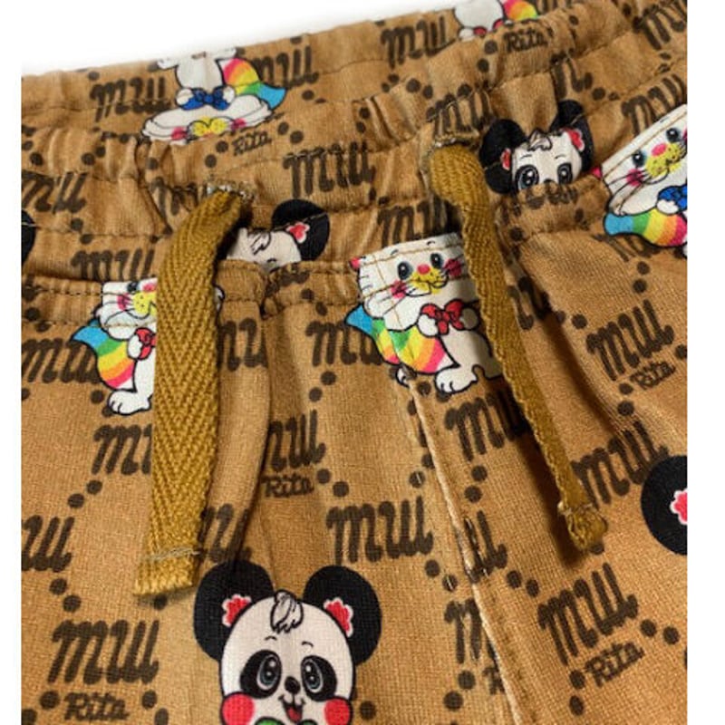 712531-1 いろいろ総柄ショートパンツ (110cm) チャ | MuumiiRita