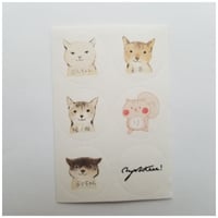 🆕【6枚入り】にゃんとシール…ぶんちゃんチーム
