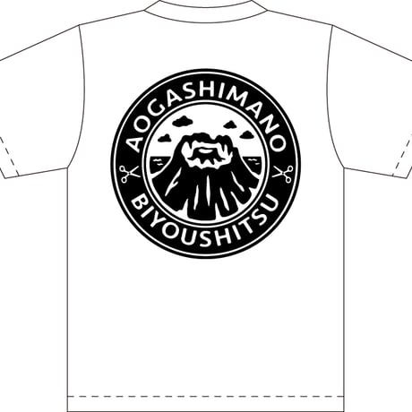 青ヶ島の美容室Tシャツ（白）