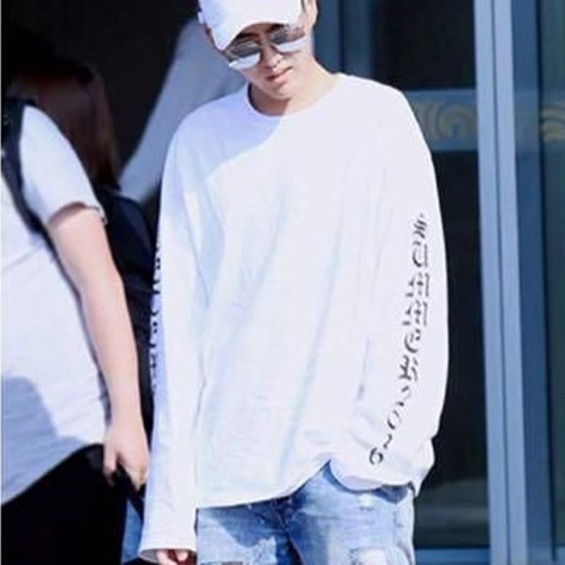 袖ロゴ ロンT 3代目 JSB 登坂広臣着用 男女兼用 BTS 格好いい 袖ロゴ ロンT 3代目 JSB 登坂広臣着用 男女兼用 BTS 格好いい