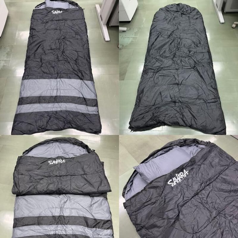 特別価格 ワイドサイズ サハラ 枕付き 寝袋 シュラフ ブラック 高品質 ...