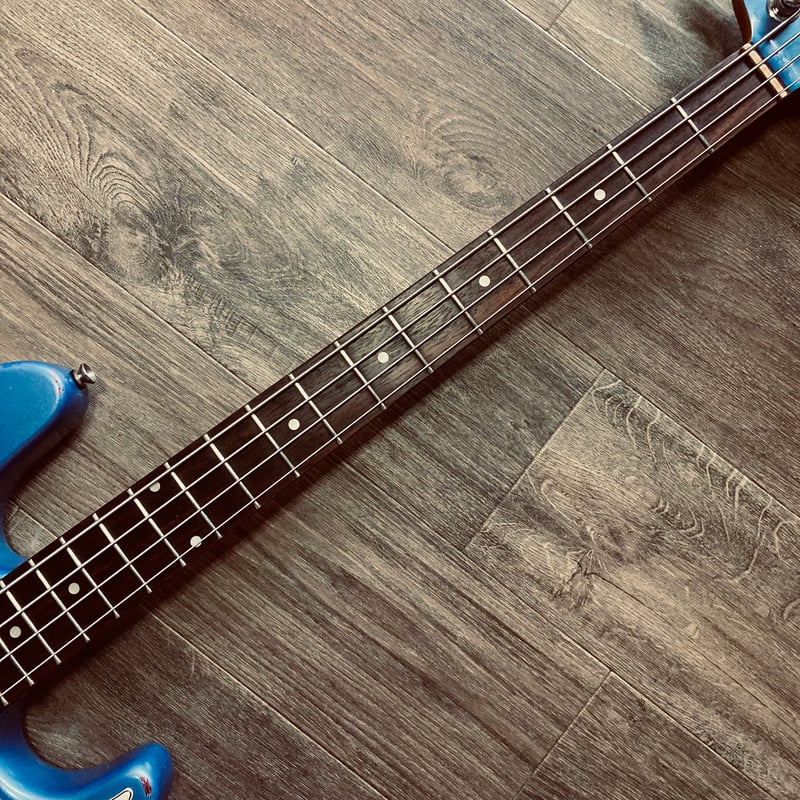 都 MJB-4R blue metallic | Miyako custom bass guitar