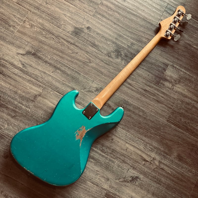 都 MJB-4R green metallic | Miyako custom bass gu