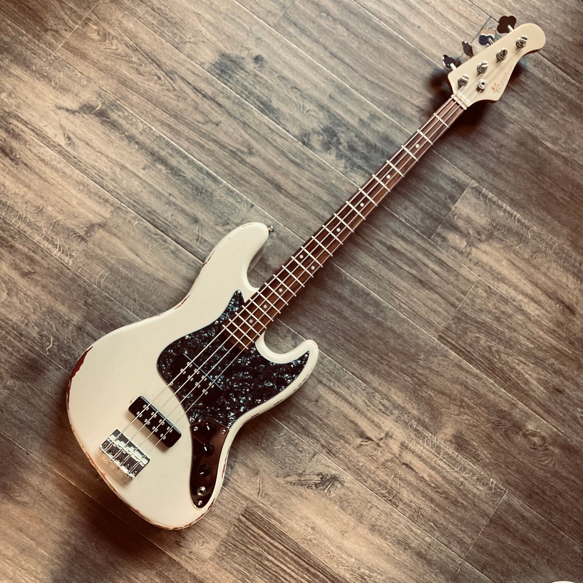 miyako bass modern vintage マルチレイヤー 都 MJH-4R ivory multi layer | Miyako custom bass