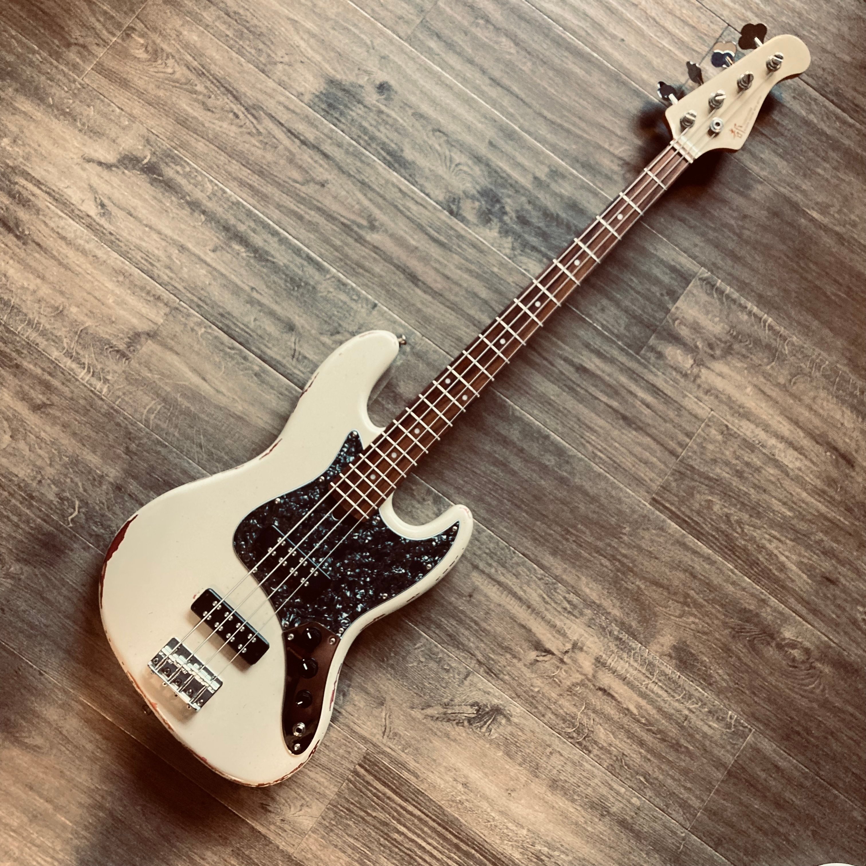 miyako bass modern vintage マルチレイヤー 都 MJH-4R ivory multi layer | Miyako custom bass