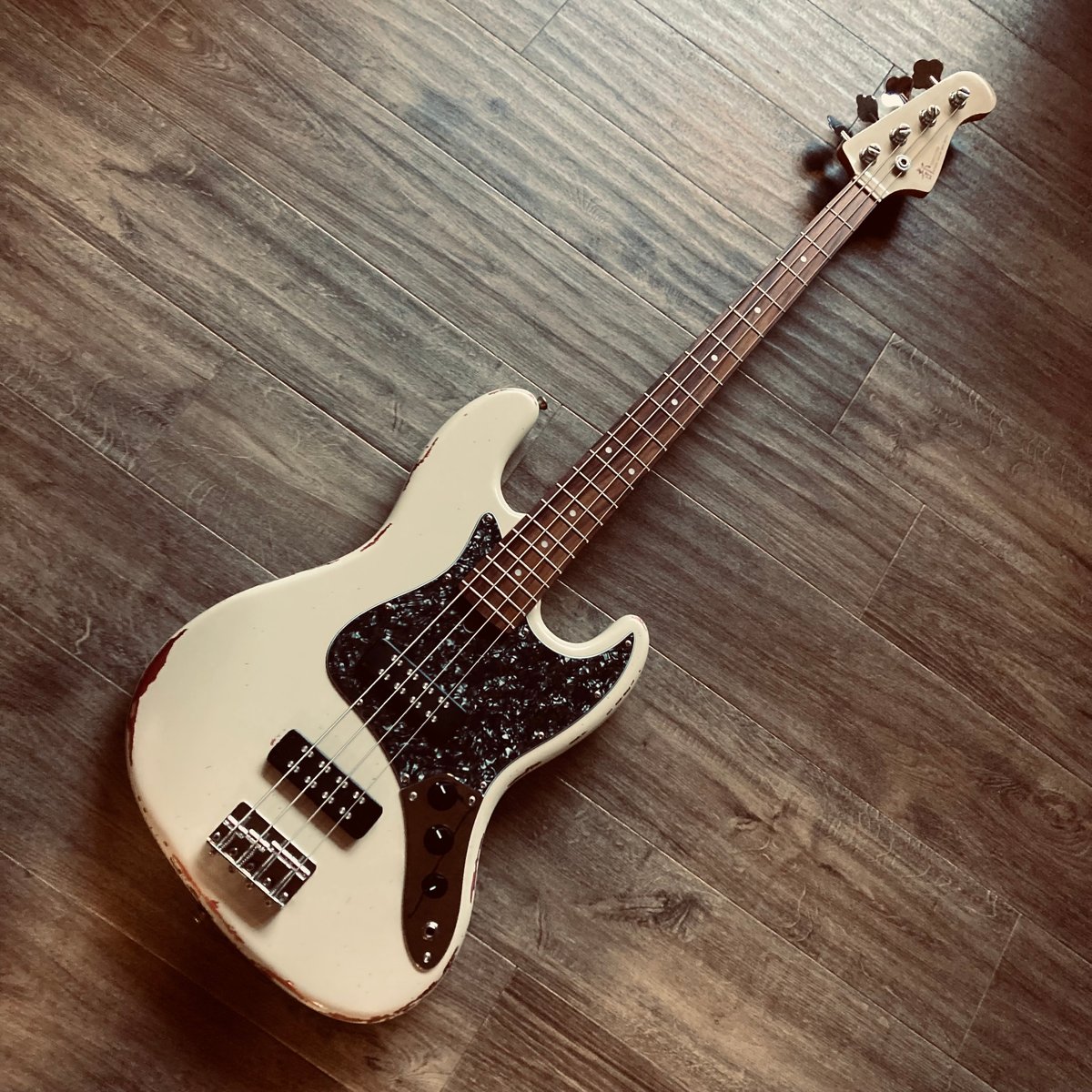 都 MJH-4R ivory multi layer | Miyako custom bass
