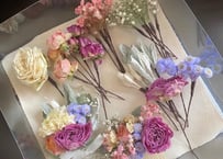 【結婚式／お呼ばれに🌸】ドライフラワーヘアパーツ【オーダーメイド】