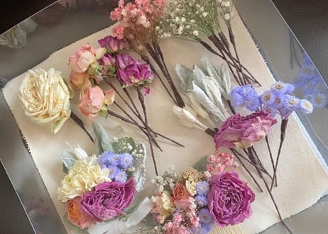 【結婚式／お呼ばれに🌸】ドライフラワーヘアパーツ【オーダーメイド】