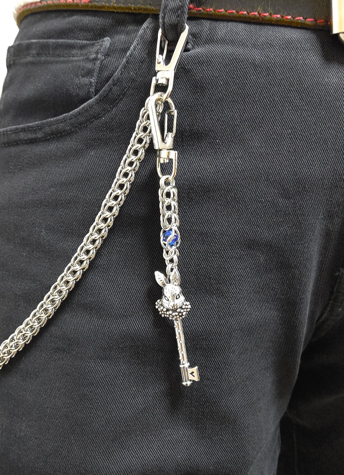 チャーム mimi3 ビッグチャーム・チェーンメイルキーホルダー03(うさぎの鍵