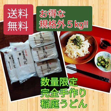 【送料無料】お得◎稲庭うどん　規格外５kg　Ｂ品　業務用　ご家庭用