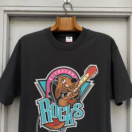 90'S PRINTED T-SHIRT "CLEVELAND ROCKS"［16269］
