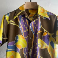 2F 70s Abstract pattern S/S Polyester Shirt [19747]
